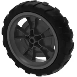 BERG Buzzy Police Rad Cross grau/schwarz, 9x2 vorne links