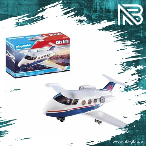 PLAYMOBIL Private Jet Stadt Life Luxus Spielset 70533 - Vorschule/Young Kinder Spielsachen, erlebe luxuriöse Abenteuer mit 45 Teilen und Figuren, ideal für kreative Rollenspiele.