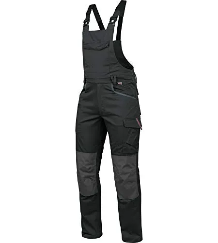 WÜRTH MODYF Stretch X Arbeitslatzhose - Herren Latzhose mit Reißverschluss in Grau - ARBEITSHOSEN: Diese professionelle Latzhose bietet 12 Außentaschen für optimale Werkzeugorganisation und höchsten Tragekomfort dank elastischem Stretchmaterial.