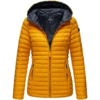 MARIKOO Damen Steppjacke B857 - Übergangsjacke mit Kapuze - Funktionsjacken, leichte und hochwertige Steppjacke von Marikoo mit weichem Obermaterial und seitlichen Reißverschlusstaschen für optimalen Komfort.