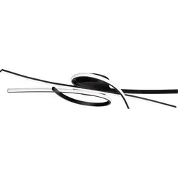 Deckenleuchte BIBA - dimmbare Metallleuchte in Schwarz (B 100 cm) - Lampen: Hochwertige dimmbare Deckenleuchte aus Metall, Farbtemperatureinstellbar von 2700K bis 6500K für individuelle Lichtstimmung.