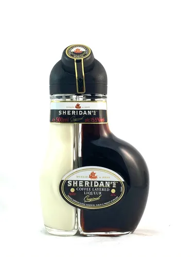 Sheridan's Coffee Layered Likör 15,5% Vol. 0,5l - Likör & Kräuterschnaps, exquisiter Kaffee-Likör mit einzigartiger Schichtung für ein beeindruckendes Geschmackserlebnis.