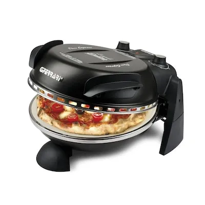 G3 Ferrari G10006 Pizzaofen - 1200 W, 400 °C, inkl. Kochbuch und Timer, ideal für perfekte Pizzas zuhause