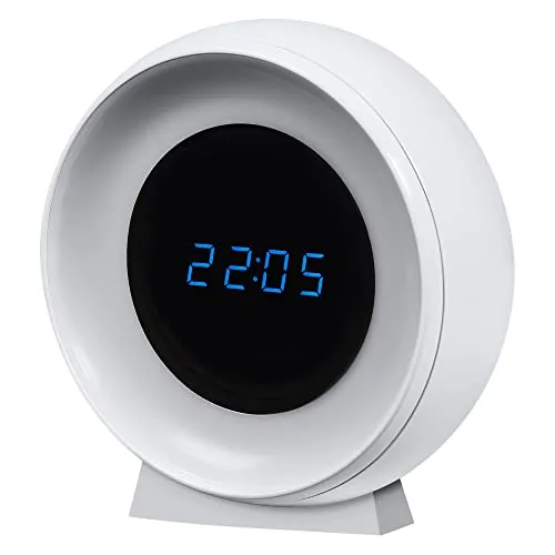 LEDVANCE NIGHTLUX Digitale Uhr & Nachtlicht mit Sensor - Kinderlampen mit Farbwechselfunktion für weißes Licht und einfacher Montage, ideal für Innenräume und Feuchträume, batteriebetrieben und USB-ladbar.