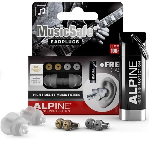 ALPINE Music Safe Classic Earplug - Gehörschutz für Musikliebhaber, bietet optimalen Schutz bei gleichzeitig klarem Klang und Tragekomfort.