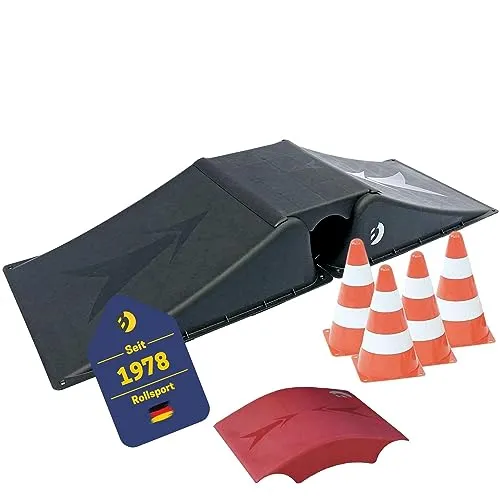 BEST SPORTING Rampen-Set für Skateboard & BMX-Rad - Skateboard-Rampen mit einfacher Montage und flexiblem Aufbau. Stabile Rampe mit Gummi Pads für sicheren Halt und kompaktem Design - ideal für unterwegs!