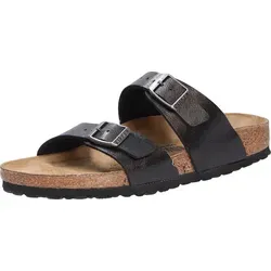 Birkenstock Damen Pantoletten Sydney BF - Schwarz, Größe 38 - Die Birkenstock Sydney Pantoletten vereinen Stil und Komfort. Mit verstellbaren Riemen und anatomischem Kork-Latex-Fußbett bieten sie perfekten Halt und eine individuelle Passform. Ideal für modebewusste Frauen!