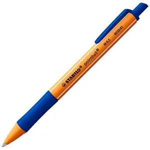 STABILO Kugelschreiber pointball orange – Blau - Praktischer STABILO Kugelschreiber pointball in auffälligem Orange mit blauer Schreibfarbe. Ideal für den täglichen Einsatz und sorgt für ein angenehmes Schreibgefühl.