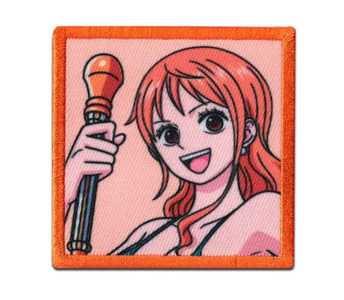One Piece Aufnäher Bügelbild, Aufbügler, Applikationen, Patches, Flicken, zum aufbügeln, Polyester, Comercial Mercera One Piece Nami - Größe: 6,6 x 6,5 cm