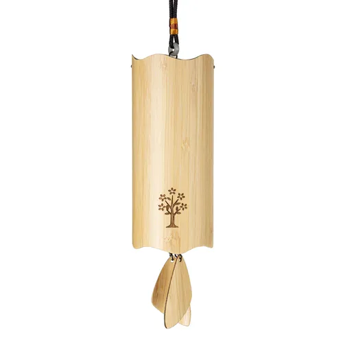 Fame Sea Wave Wind Chime Spring – Bambus Windspiel - Kompaktes Bambus-Windspiel mit sanftem Klang (C-E-G-F) für Meditation und Entspannung. Leicht montierbar und transportfreundlich, ideal für Wohn- und Praxisräume.
