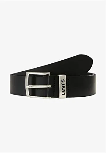 Levi's Herren NEW ASHLAND Gürtel, Schwarz (Noir Regular Black), 110 - Herren-Gürtel aus hochwertigem, echtem Leder für besondere Langlebigkeit, perfekt für jede Jeans.