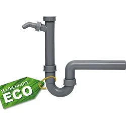 KIRCHHOFF ECO SAVE Siphon Küchenspüle, Abfluss für Spüle Küche aus recyceltem Kunststoff, Ablaufgarnitur mit Maschinenanschluss