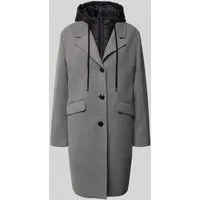 More & More Übergangsmantel in Grau - 46 - Eleganter Übergangsmantel mit Reißverschluss und Knöpfen, ausgestattet mit einer Kapuze und praktischen Eingrifftaschen. Ideal für den modischen Auftritt in der Übergangszeit.