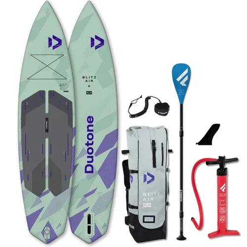 DUOTONE BLITZ AIR SLS 12,0 SUP 2026 pale-green – Vielseitiges Inflatable Board - Das DUOTONE BLITZ AIR SLS 12,0 SUP 2026 pale-green ist ideal für Touren und Erkundungen. Es überzeugt durch Stabilität und ein leichtes Design, perfekt für Reisen und Stadtleben. Erlebe müheloses Paddeln auf Flüssen und Seen!