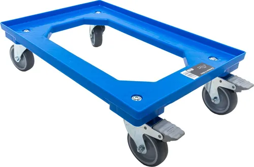 Surplus Systems Rollwagen für Eurobox 60 x 40 cm mit Feststellbremse - Praktischer Rollwagen für Euroboxen, ausgestattet mit Feststellbremse für sicheren Halt, ideal für Lager und Transport.