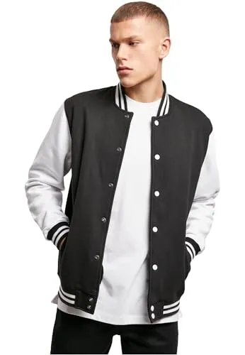 Build Your Brand Herren Sweat College Jacket - Funktionsjacke für Männer im klassischen Stil, mit gemütlichem Innenfutter und praktischen Einschubtaschen für einen lässigen Look.