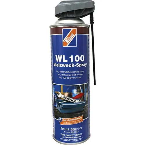 TECHNOLIT Vielzweckspray WL100 500ml, Multispray Pflegeöl Kontaktspray Rostlöser