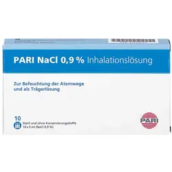 Pari Nacl Inhalationslösung Ampullen - Arzneimittel zur Unterstützung der Atemwege, ideal für die Inhalation und zur Linderung von Atemwegserkrankungen.