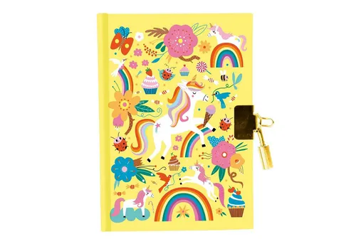 Avenue Mandarine Notizbuch 4x Tagebuch, Einhörner - Mehrfarbig CO216C - Notizbuch für kreative Köpfe, ideal zum Festhalten von Geheimnissen und Träumen, perfekt für Kinder und Einhorn-Fans.