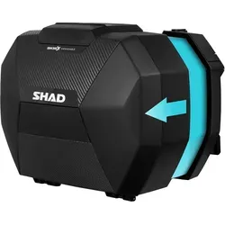 Shad Seiten-Koffer SH38X Carbon erweiterbar schwarz - Seitenkoffer SH38X Carbon, erweiterbar um bis zu 70 mm für mehr Stauraum! Ideal für Motorradfahrer, die zusätzlichen Platz für einen Helm benötigen. Wasserdicht und leicht, perfekt für jedes Abenteuer.