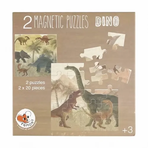 Dino-Magnetpuzzlespiel - Entdecke prähistorische Welten für unterwegs