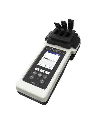 WATER-I.D. Pooltester PoolLab 2.0 - Elektronisches Photometer für präzise Wasseranalysen - Pooltester für bis zu 24 Wasserparameter, IP68 wasserfest und einfach bedienbar. Echtzeitdaten über WiFi in der App verfügbar.