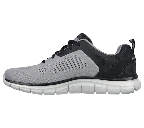 Skechers Herren Track BROADER Sneakers - Sportliche Schuhe in Grau, 44 EU - Herren-Sneaker aus hochwertigem Material, ideal für aktive Freizeit und komfortable Bewegungen.
