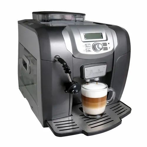 Acopino Ravenna Kaffeevollautomat mit Milchsystem – Anthrazit - Moderne Espresso- & Cappuccinomaschine in Anthrazit mit manuellem Panarello für perfekten Milchschaum. Integriertes Mahlwerk für frischen Kaffeegenuss und einfache Bedienung – ideal für jede Küche.