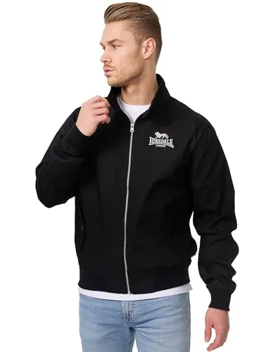 Lonsdale Herren Jacke CLASSIC Black 5XL - Funktionsjacke mit schmaler Passform, kontrastfarbiger Logo-Stickerei und praktische Taschen für einen sportlich-coolen Look.