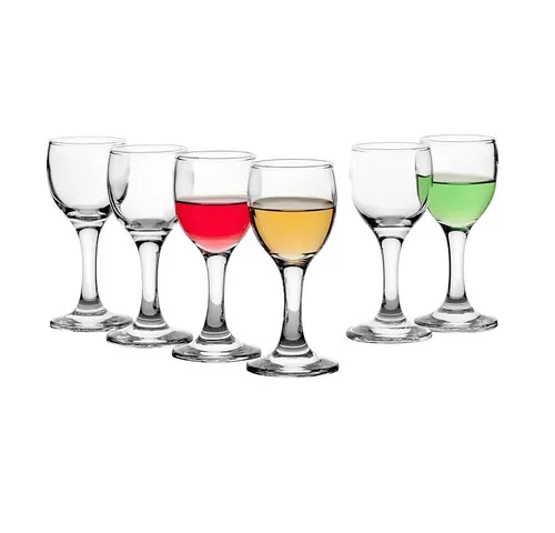 Pasabahce Bistro Schnapsgläser 6er-Set, 60 ml - Elegante Mini-Gläser für jeden Anlass - Genieße deine Getränke stilvoll mit diesem 6er-Set Pasabahce Bistro Schnapsgläser. Ideal für Partys und Geschenke, in hochwertiger Geschenk-Box. Spülmaschinenfest und aus recyceltem Glas, perfekt für umweltbewusste Feiern.