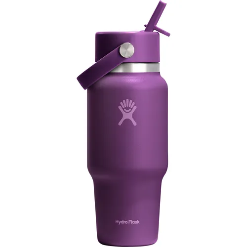 Hydro Flask Wide Flex Straw Travel Bottle 710ml – Auslaufsicher und Isoliert - Thermobehälter mit Tempshield Doppelwand-Vakuumisolierung, hält Getränke 24 Stunden kalt und ist perfekt für aktive Tage und Reisen.