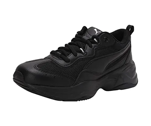 PUMA Damen Cilia - Leichte Sneaker in Puma Black-Puma Silver-Peach Bud, 40.5 EU - Damen-Sneaker mit IMEVA-Zwischensohle für leichten Komfort und SoftFoam+ Innensohle für maximalen Laufkomfort.