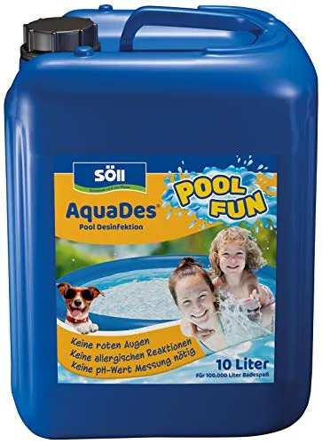 Söll 80426 AquaDes, 10 l - Pool-Desinfektion, Poolreinigung, Wasserpflege gegen Bakterien und Keime, Desinfektionmittel für Pool Planschbecken Schwimmbecken Kinderpool