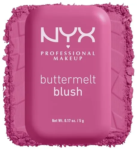 NYX Professional Makeup Buttermelt Blush, Rouge, Cremige Textur mit Shea Butter, Mandelbutter & Mangobutter, Einfach zu verblenden für einen frischen Look, Farbe: 07 Butta With Me