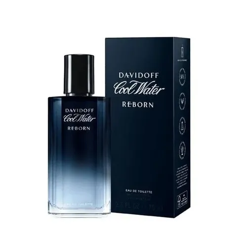 Davidoff Cool Water Reborn für Männer Eau de Toilette 75 ml - Herrendüfte mit 94 % natürlichen Inhaltsstoffen, vegan und frisch, vereint er die Aromen von Rosmarin und verantwortungsvollem Vetiver für ein neues Dufterlebnis.