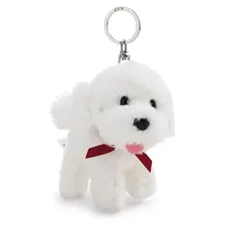 Nici Schlüsselanhänger Hund Bichon Frisé weiß stehend 10 cm