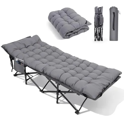 Sekey Feldbett Klappbar XXL – Überbreites Campingbett mit Matratze - Überbreites Feldbett (190 x 71 cm) für höchsten Schlafkomfort im Freien. Robuste Stahlrohre bieten Stabilität bis 200 kg. Das langlebige Oxford-Gewebe ist wasserabweisend und einfach zu reinigen – ideal für Camping und als Gästebett.