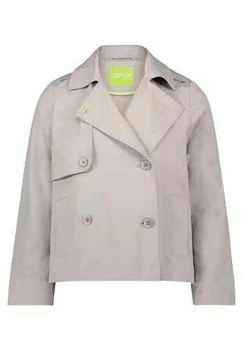 Cartoon Damen Kurztrench mit Taschen Taupe, 36 - Blazer für Damen, lässiger Schnitt mit praktischen Taschen, perfekt für den Alltag und vielseitig kombinierbar.
