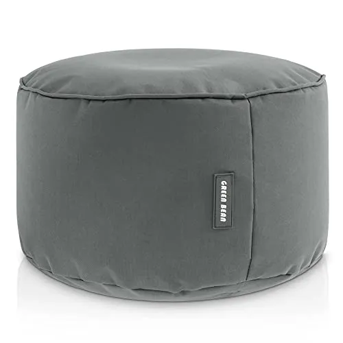 Green Bean Sitzsack-Hocker 45x25cm - Vielseitiger Fußhocker in Grau - Vielseitiger Sitzsack-Hocker mit waschbarem Bezug (45 x 25 cm). Ideal als Fußhocker oder Sitzwürfel, passt sich flexibel an und sorgt für Komfort. Pflegeleicht, wasserabweisend und perfekt für drinnen und draußen.
