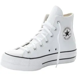 Converse Chuck Taylor All Star Platform Leather White 561676C_42 - Freizeitschuhe mit erhöhtem Plateau für zusätzlichen Komfort und einen modernen Look.