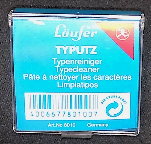 Läufer Stempelreiniger 69248 - Knetmasse in praktischer Dose - Stempelreiniger für Schreibmaschinen und Stempel, aus Naturkautschuk mit hoher Schmutzaufnahme. In wiederverwendbarer Box, ideal für saubere Ergebnisse. Made in Germany.