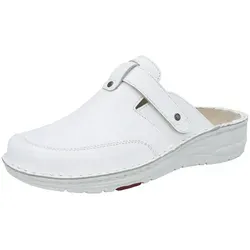 Berkemann Damen Tec-Pro Mona Slipper - Weiß, 42 2/3 EU - Damen-Sneaker mit verstellbarem Riemen für optimale Passform und Echtleder für angenehmes Fußklima. Zertifiziert nach EN ISO 20347:2012 und mit waschbaren Wechselfußbetten.