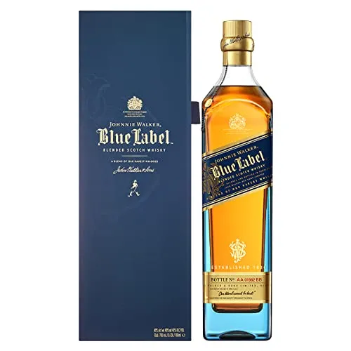 Johnnie Walker Blue Label -  Blended Scotch Whisky 40% vol 700ml, samtweich und aromatisch aus den besten schottischen Whisky-Regionen