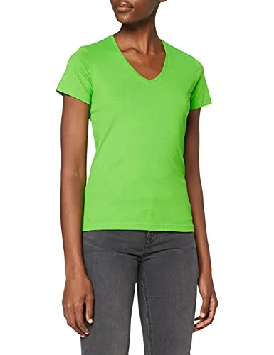 Stedman Apparel Damen Regular Fit T-Shirt Classic-T V-neck/ST2700, Grün - Kiwi Green, Gr. 38 (Herstellergröße: M)