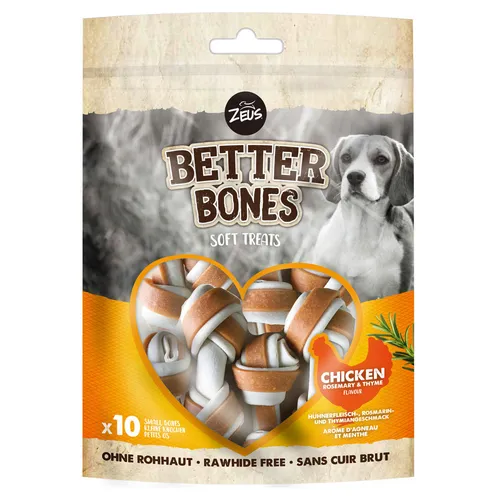 Zeus BetterBones Hundefutter Snack Hühnerfleisch Rosmarin Thymian 10 Stück