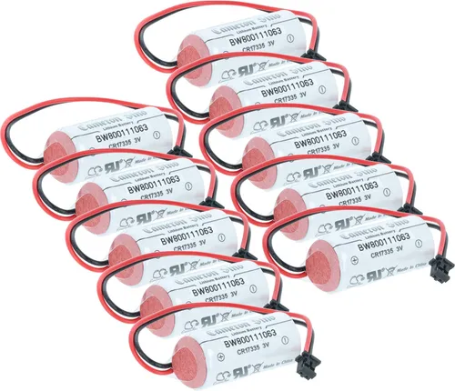 vhbw 10x Batterie Ersatz für Sanyo GT15-Bat, ER2/3A, CR17335SE-R für Steuereinheit (1800 mAh, 3 V, Li-Ion)