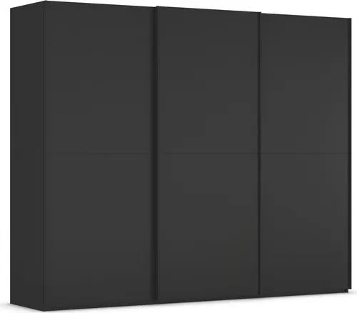 Schwebetürenschrank RAUCH SCALE-DUO - Kleiderschrank in elegantem schwarz-weiß, mit edlen zweigeteilten Türen und 3 Zierleisten, ideal für stilvolle Schlafzimmer. MADE IN GERMANY und mit 10 Jahren Herstellergarantie.