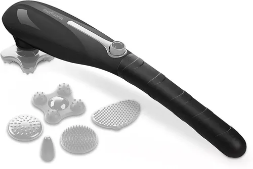 Medisana HM 645 Handmassagegerät - Massagegerät mit 5 Aufsätzen für individuelle Entspannung, kabellos und wiederaufladbar – ideal für Ganzkörperanwendungen.