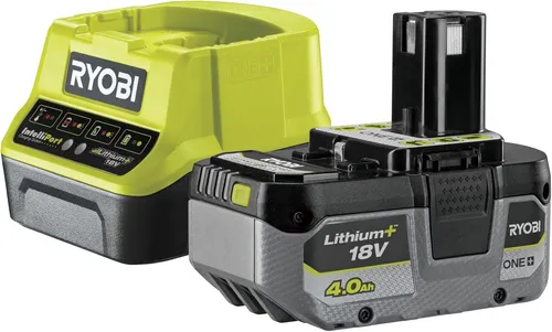 Ryobi RB1840X Set Akku 18 V 4,0 Ah + Ladegerät mit englischem Stecker