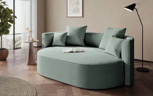 LeGer Home by Lena Gercke 2,5-Sitzer ISALIE, rundes Loungesofa mit Kissen - Dieses runde Loungesofa von LeGer Home bietet eine extra große Sitzfläche und ist perfekt gepolstert. Mit 4 Zierkissen und modernem Design ist es ideal für stilvolle Wohnzimmer.